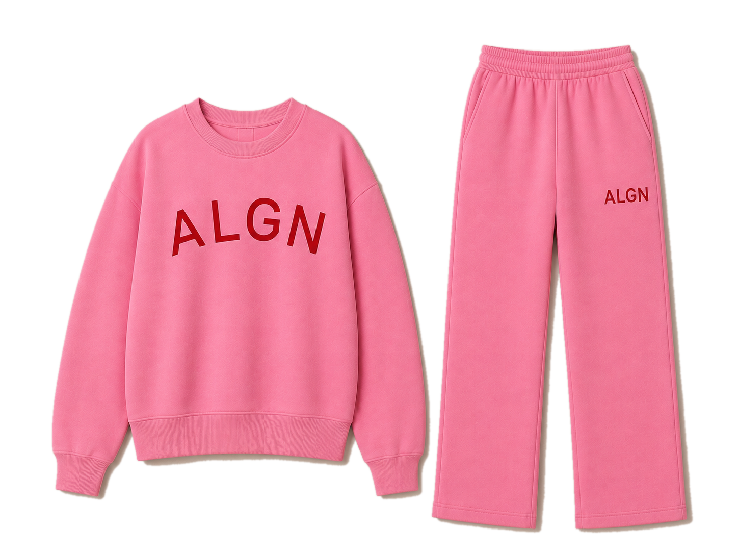 ALGN Essentials Wide-Leg Set in Pink / Red