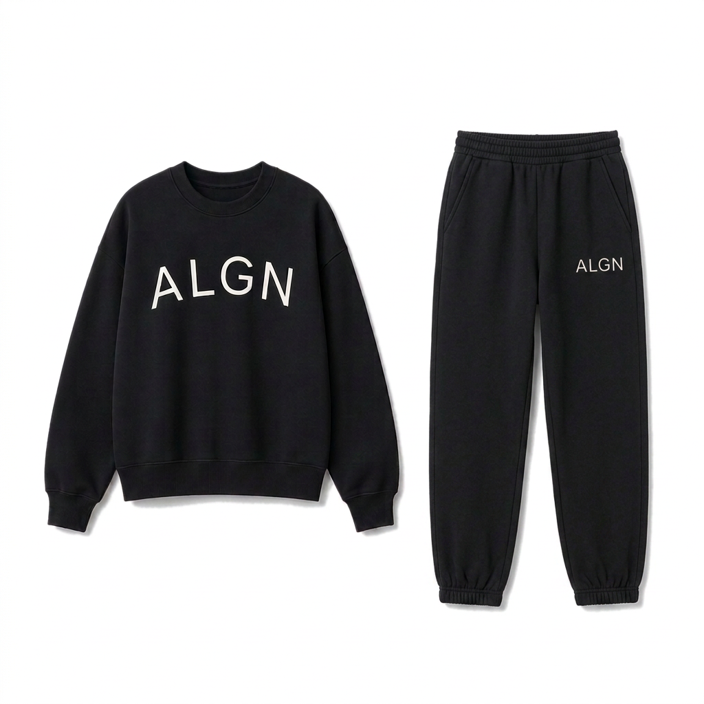 ALGN Essentials Jogger Set in Black / White