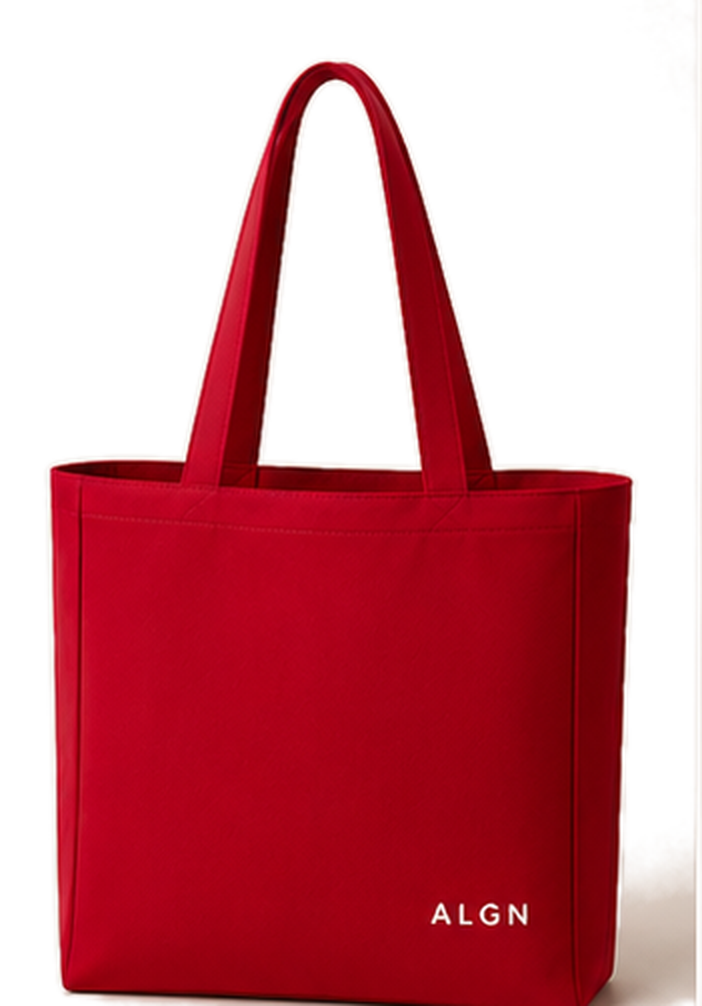 ALGN Statement Tote in Red / White