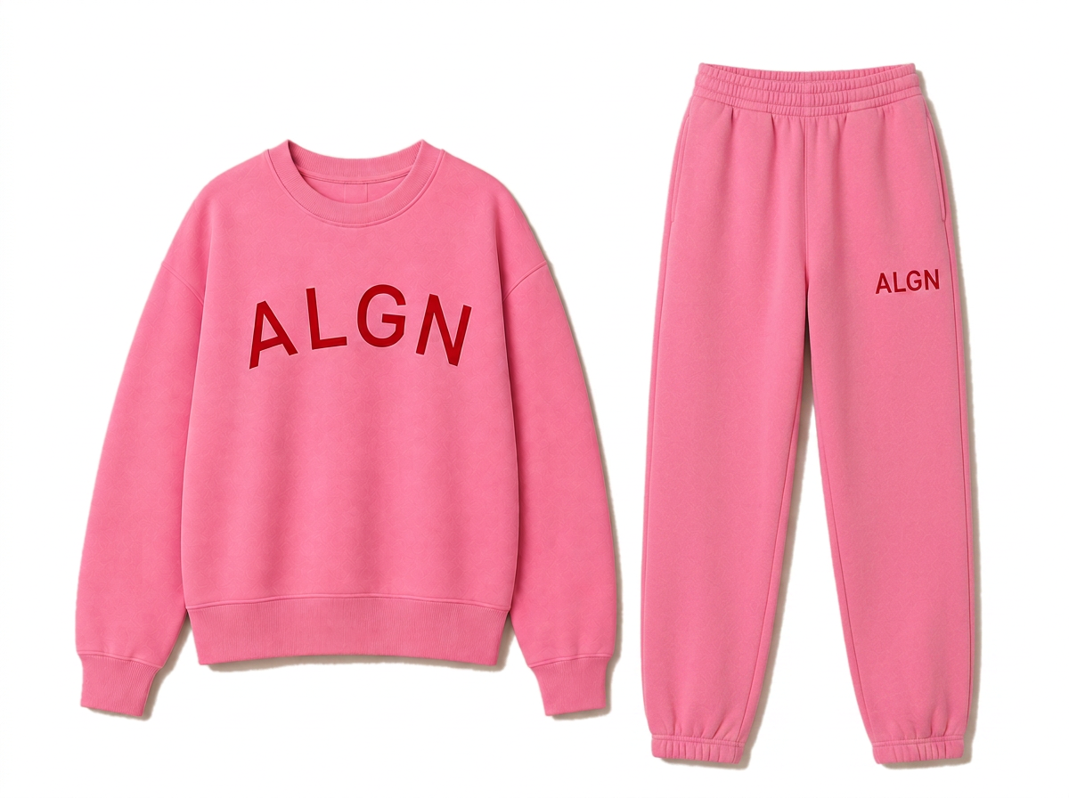 ALGN Essentials Jogger Set in Pink / Red