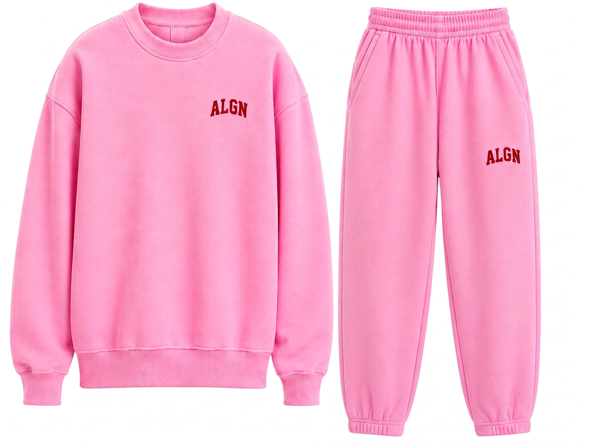 ALGN Signature Jogger Set in Pink / Red