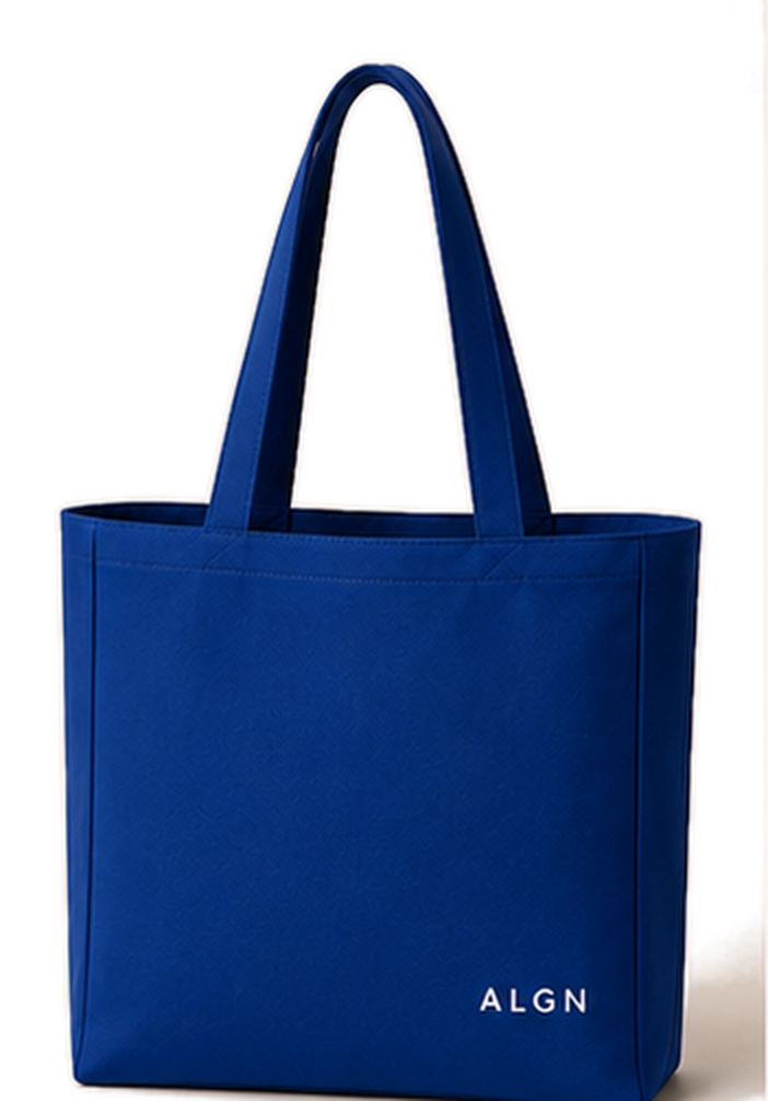 ALGN Statement Tote in Royal Blue / White